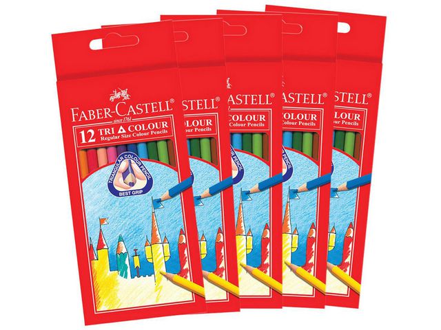 Färgpenna Tri Color Pencil Long 12x5/fp